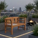 Acamp Gartenbank, Akazie, Holz, Akazie, Hartholz, 2-Sitzer, 130x80x50 cm, abwischbar,