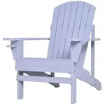 Outsunny Adirondack-Gartenstuhl,, Grau, Holz, 95x93x72 cm, Gartenm&ouml;bel,