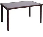 MCW Poly-Rattan, Braun, Kunststoff, rechteckig, 120x71x75 cm, Gartenm&ouml;bel,