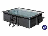Gre Pool-Set, Grau, Holzwerkstoff, 326x124x466 cm, Freizeit, Pools und...