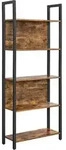 Boxxx Regal, Braun, Schwarz, Metall, Holzwerkstoff, Vintage, 5 F&auml;cher, 62x165x24 cm,