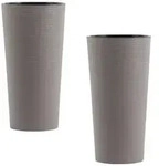 Siena Garden &Uuml;bertopf-Set, Grau, Kunststoff, 2-teilig, rund,rund, 57 cm,
