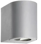 Nordlux Aussenwandleuchte Canto, Grau, Metall, halbrund,halbrund, F, 8.7x10.6x10 cm,