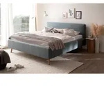 P & B Polsterbett Mattis, Hellblau, Holz, Esche, 160x200 cm, Reach, individuelle