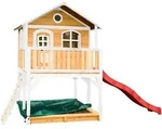 Spielhaus, Braun, Rot, Wei&szlig;, Holz, Hemlocktanne, 432x293x212 cm, EN 71, CE, FSC