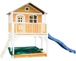 Spielhaus, Blau, Braun, Wei&szlig;, Holz, Hemlocktanne, 432x293x212 cm, FSC 100%, EN 71,