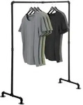 CLP Kleiderst&auml;nder, Schwarz, Metall, 120x150x55 cm, Garderobe, Garderobenst&auml;nder