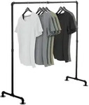 CLP Kleiderst&auml;nder, Schwarz, Metall, 150x150x55 cm, Garderobe,...