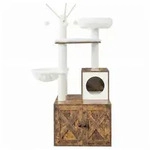 Boxxx Kratzbaum, Nussbaum, Textil, Papier, Holzwerkstoff, 57x150x50 cm, Freizeit,