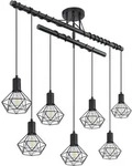H&auml;ngeleuchte, Schwarz, Metall, 15x100x100 cm, Lampen & Leuchten, Innenbeleuchtung,
