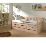 Vipack Ausziehbett, Kiefer, Holz, Holzwerkstoff, Kiefer, 90x200 cm, Lattenrost,nicht