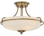 Elstead Lighting Deckenleuchte Griffin, Bronze, Messing, Metall, Glas, 42.2x30.1x42.2
