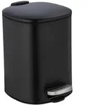 Wenko Treteimer Alassio, Schwarz, Kunststoff, 5 L, 20.5x27x24.5 cm, K&uuml;chen,