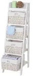 MCW Leiterregal, Wei&szlig;, Holz, 30x101x35 cm, Wohnzimmer, Regale, B&uuml;cherregale