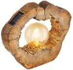 Globo Solarleuchte, Braun, Kunststoff, warmwei&szlig;, 8.5x25.5x30.5 cm, mit Schalter,