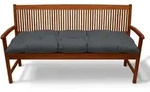 Beautissu Bankpolster, Graphit, Textil, 50x10x100 cm, Outdoor-Kissen,...