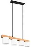 P & B H&auml;ngeleuchte, Braun, Wei&szlig;, Holz, Textil, 75x150x12 cm, Lampen &...