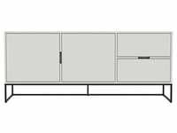 Sideboard, Weiß, Holzwerkstoff, 2 Fächer, 2 Schubladen, 176x76x43 cm,...