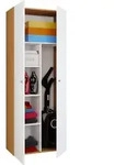 Mid.you Mehrzweckschrank Vandol, Braun, Wei&szlig;, Buche, Holzwerkstoff, 4 F&auml;cher,