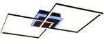 Led-Deckenleuchte Arribo, Schwarz, Metall, 61x8x61 cm, Farbwechsler, getrennt