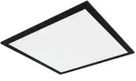 Led-Deckenleuchte Alpha, Schwarz, Metall, quadratisch,quadratisch, 45x3x45 cm, Lampen