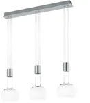 Trio Leuchten Led-H&auml;ngeleuchte Madison, Nickel, Wei&szlig;, Glas, Metall, 18x150x82...
