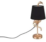 Tischleuchte Lola, Schwarz, Textil, 42 cm, Schnurschalter, Lampen & Leuchten,