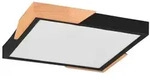 Led-Deckenleuchte Meta, Schwarz, Holz, Kunststoff, 31.5x3.5x31.5 cm, Lampen &