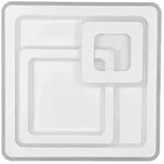 Trio Leuchten Led-Deckenleuchte Mita, Wei&szlig;, Metall, 51.5x7x51.5 cm, Lampen &