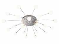 Trio Leuchten Led-Deckenleuchte, Weiß, Nickel, Metall, Glas, 96.5 cm, Lampen &