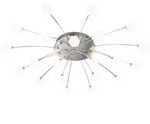 Trio Leuchten Led-Deckenleuchte Bullet, Wei&szlig;, Nickel, Metall, Glas, 96.5 cm,...