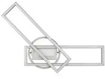 Led-Deckenleuchte Twister, Nickel, Metall, 24.5x8.5x90 cm, Lampen & Leuchten,