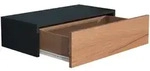 Livetastic Nachtschrank, Eiche, Schwarz, Holzwerkstoff, 1 Schublade(n) Schubladen,