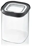 Gefu Vorratsdose Pantry, Schwarz, Edelstahl, Transparent, Metall, Kunststoff, Glas,