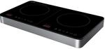 Induktionskochplatte, Schwarz, Metall, Glas, 31.2x6.2x56 cm, Timereinstellung,