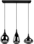 Trio Leuchten H&auml;ngeleuchte Lumina, Schwarz, Chrom, Metall, Glas, 19.5x150x68.8 cm,