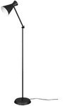 Stehleuchte Enzo, Schwarz, Metall, 25x150x48.8 cm, Lampen & Leuchten,