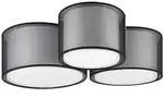 Trio Leuchten Deckenleuchte Burton, Grau, Schwarz, Metall, Textil, 55x21.5x65 cm,