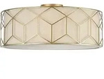 Maytoni Deckenleuchte, Gold, Beige, Metall, Kunststoff, Textil, 19 cm, CE,