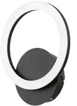Eglo Wandleuchte Parrapos-Z, Schwarz, Wei&szlig;, Metall, Kunststoff, rund,rund, 24 cm,