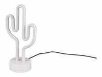 Led-Tischleuchte Cactus, Weiß, Kunststoff, Kaktus,Kaktus, 14.3x29.6x8.5 cm, mit