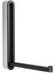 Wandhaken, Schwarz, Silber, Metall, Kunststoff, 2.1x16x2.1-15.6 cm, Badaccessoires,