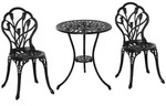 Outsunny Gartenm&ouml;bel, Schwarz, Metall, Gartenm&ouml;bel, Gartenm&ouml;bel-Sets