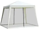 Outsunny Gartenpavillon, Creme, Metall, Kunststoff, 300x245x300 cm, Sonnen- &