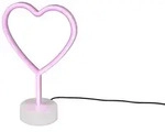Led-Tischleuchte Heart, Wei&szlig;, Kunststoff, herzf&ouml;rmig,herzf&ouml;rmig, 8.5x29.6x20 cm,