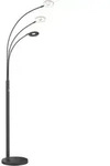 Fischer & Honsel Bogenleuchte, Schwarz, Glas, F, 45x185 cm, 3 Helligkeitsstufen,
