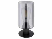 Globo Tischleuchte Hadera, Grau, Glas, 21.5 cm, mit Schalter, Lampen & Leuchten,