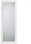 Boxxx Wandspiegel, Wei&szlig;, Glas, Kautschukholz, massiv, rechteckig, 50x150x3.5 cm,