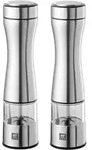 Zwilling Gew&uuml;rzm&uuml;hlenset, Silber, Metall, Kunststoff, Glas, Rund, 12x9x25 cm,