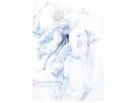 Fototapete, Blau, Weiß, Abstraktes, 200x280 cm, Tapeten Shop, Fototapeten